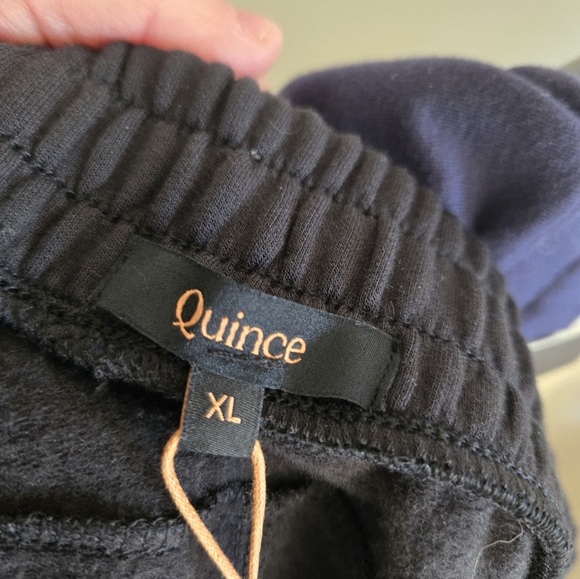 NWT Quince Black Fleece Wide-Leg Pants XL - Picture 2 of 10